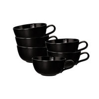 TEETASSEN Liberty Velvet Black schwarz 290 ml 6er Set - Schwarz, Keramik (0.29L) - Seltmann Weiden