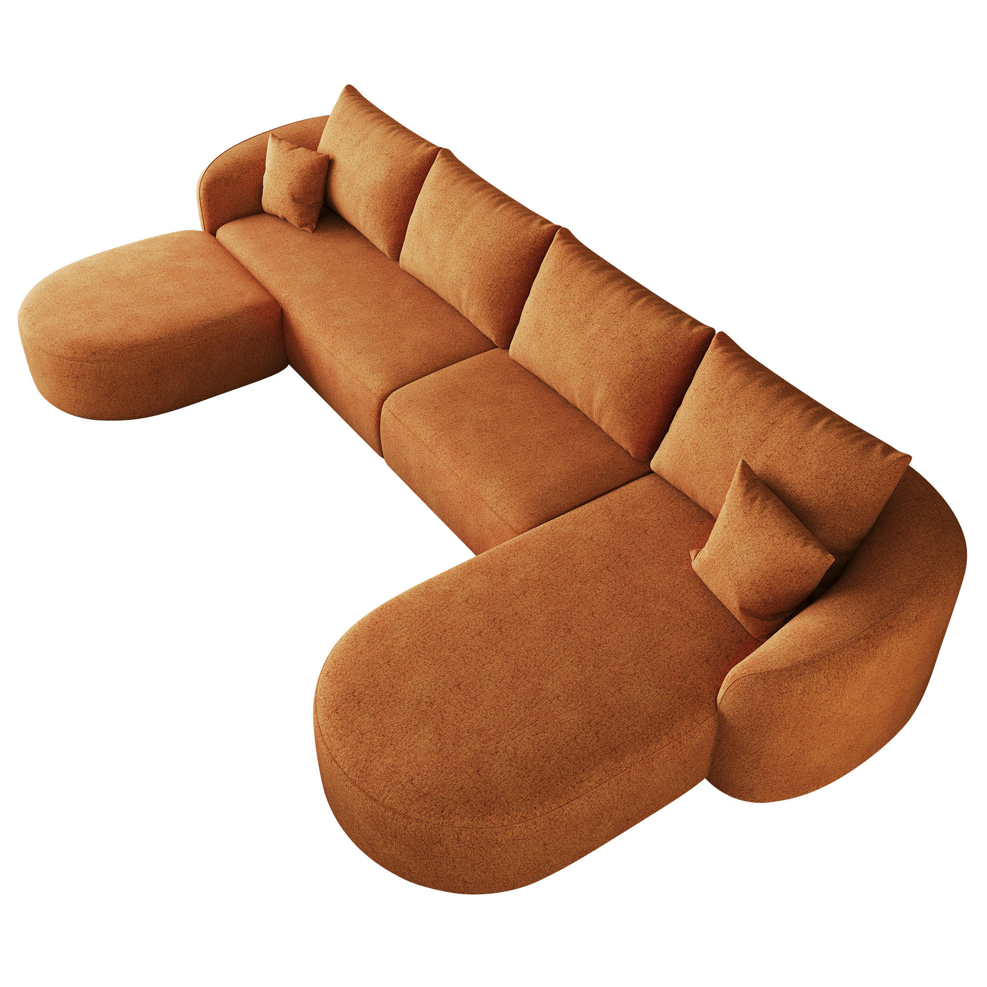 ComfortXL Wohnlandschaft Orange 336x85x168 cm