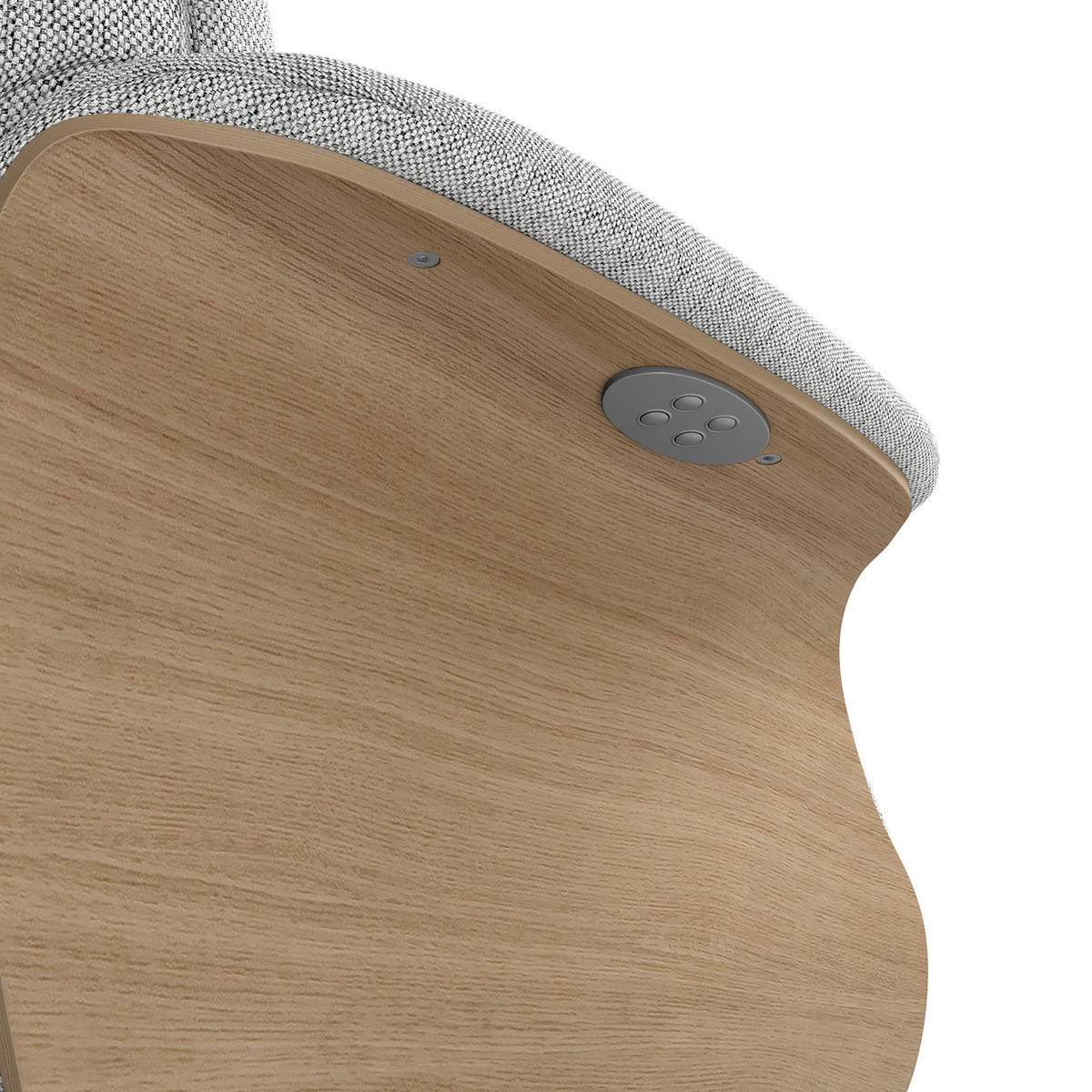 SESSEL - elektrisch verstellbar - Chromfarben/Hellgrau, Textil/Metall (83/110/88cm) - home24