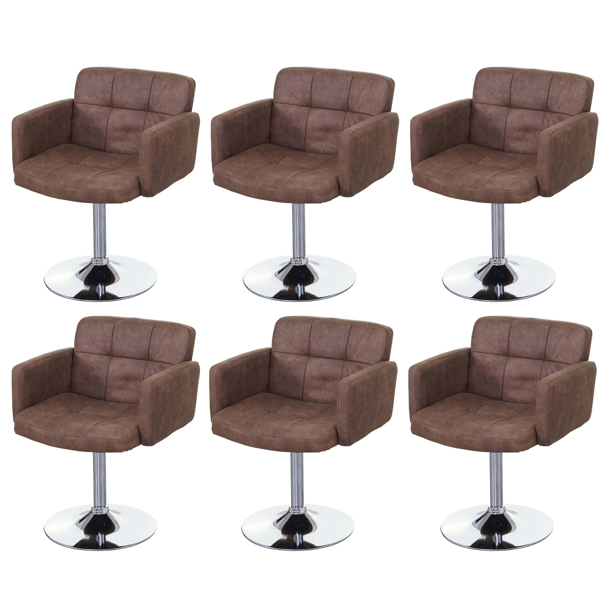 ESSZIMMERSTUHL Braun 6er-Set - Braun, Textil (60/80/55cm) - MCW