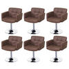 ESSZIMMERSTUHL Braun 6er-Set - Braun, Textil (60/80/55cm) - MCW