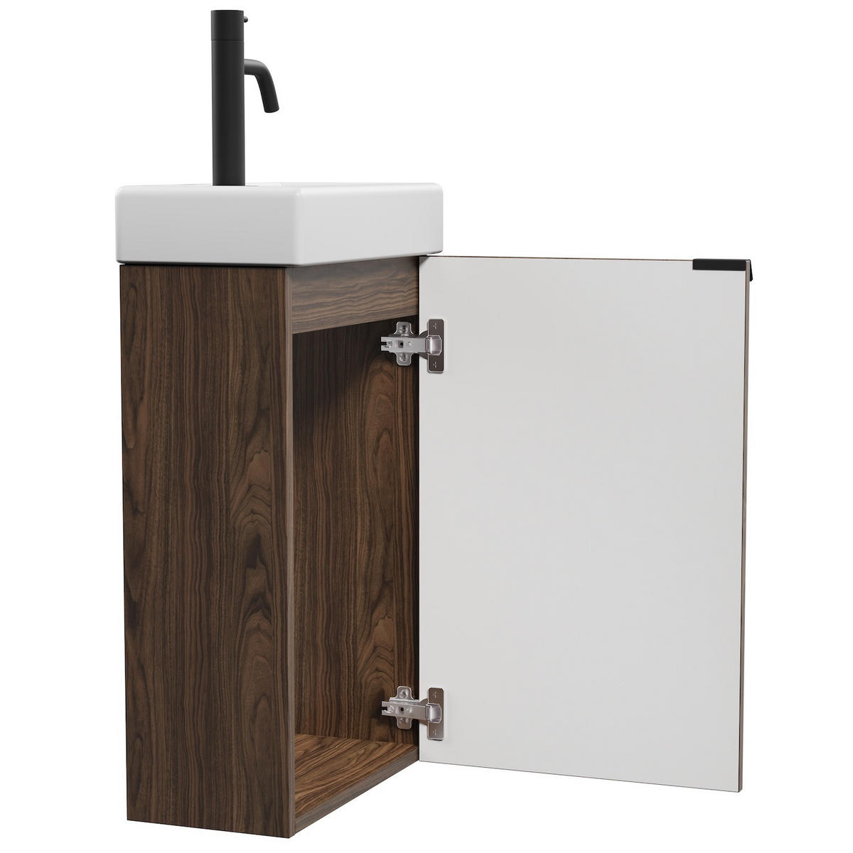 GÄSTE-WC-MÖBELSET Bosco 2 Teile Walnuss Braun - 40 x 22 x 68 cm - Walnussfarben/Braun, Holz (40/68/22cm) - Badplaats