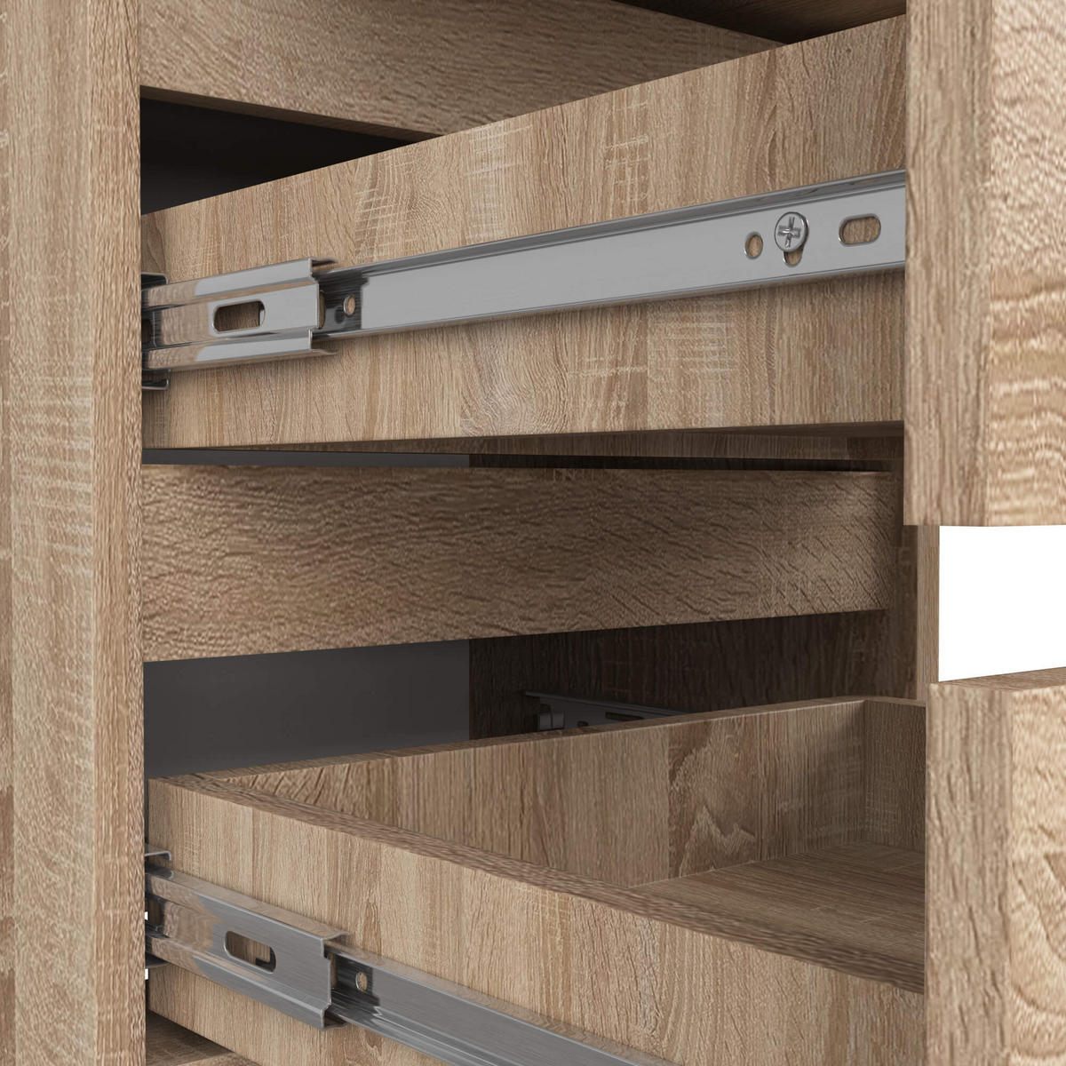 KOMMODE Sonoma Eiche 40x35x109 cm - Sonoma Eiche, Holzwerkstoff (40/109/35cm) - Akord