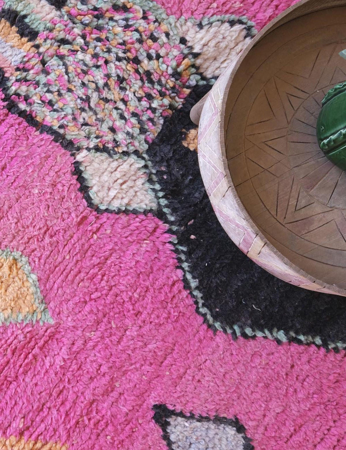 BERBERTEPPICH aus reiner Wolle 172x 273 cm - Pink, Naturmaterialien (172/273cm) - AFK Living