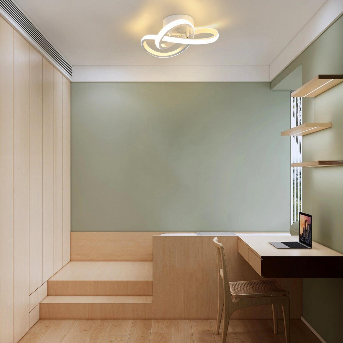 LED-DECKENLEUCHTE Luce 24/24/12cm - Weiß, Metall (24/24/12cm) - Nettlife