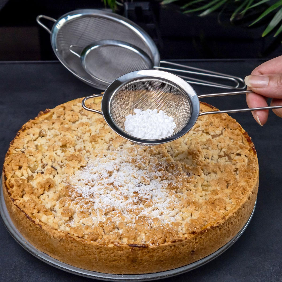 KÜCHENSIEB 8 / 12 / 18 cm - Silberfarben, Metall (18/8/35cm) - Intirilife