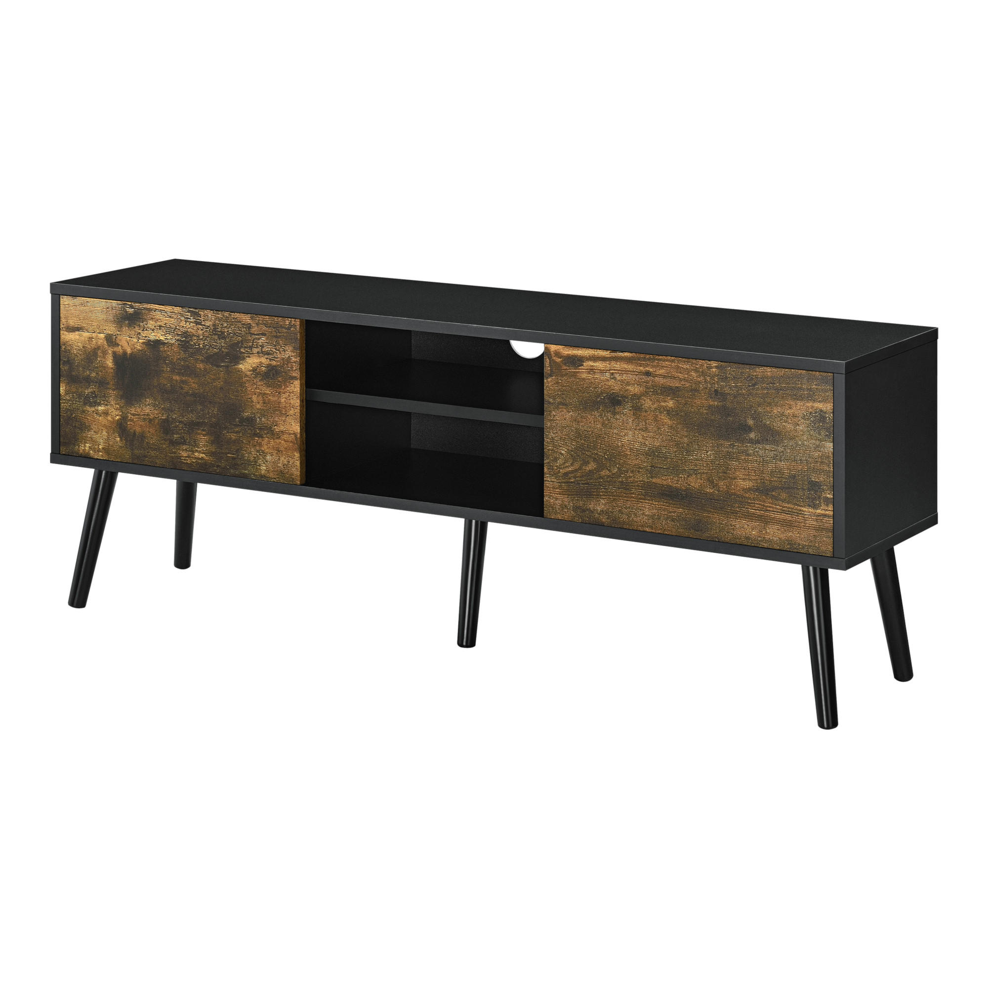 LOWBOARD Eskilstuna - Braun, Holz/Holzwerkstoff (120/46.5/29.5cm) - [en.casa]