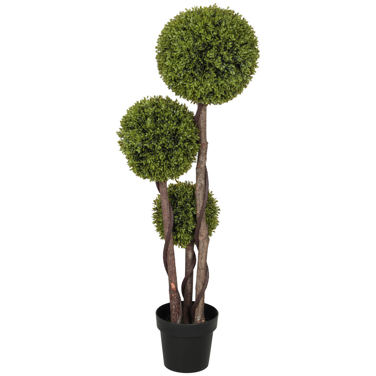 KUNSTPFLANZE DE-08566 realistisch für Außenbereich Grün+Schwarz - Grün, Kunststoff (115cm) - ComfortXL