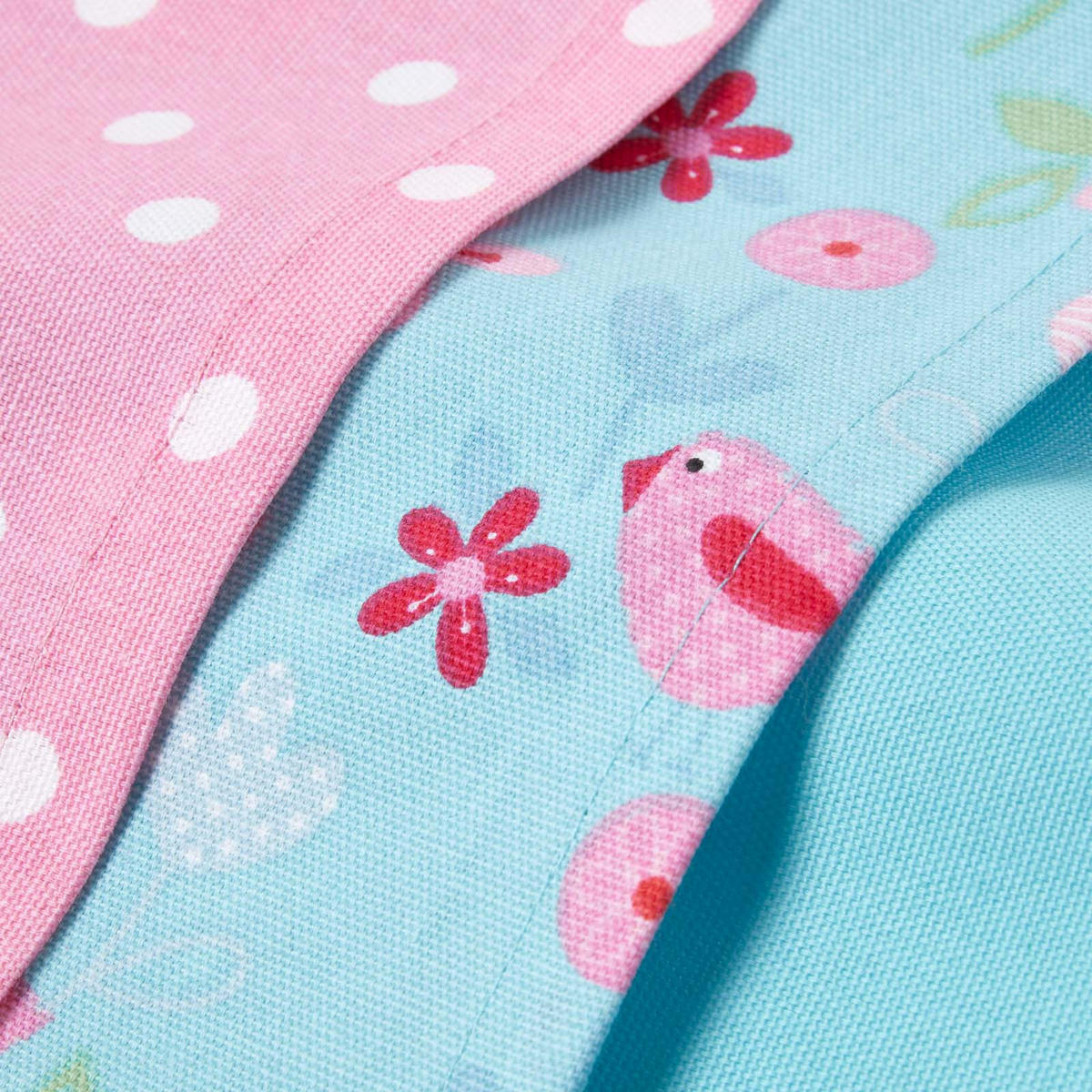 GESCHIRRTÜCHER Vögel & Blumen, 3er-Set, 100% Baumwolle - Blau, Textil (50/70cm) - Homescapes