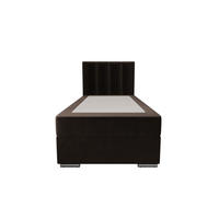BOXBETT ZILANO 2 mit Matratze H3 und Topper 80x200 Itaka 41 rechts - Dunkelbraun, Holz/Textil (80/200cm) - Bedante