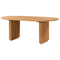 ESSTISCH oval Mango 180x90x76 natur lackiert / Marmor weiß BARCELONA #527 - Naturfarben, Holz (180/90/76cm) - Massivmoebel24
