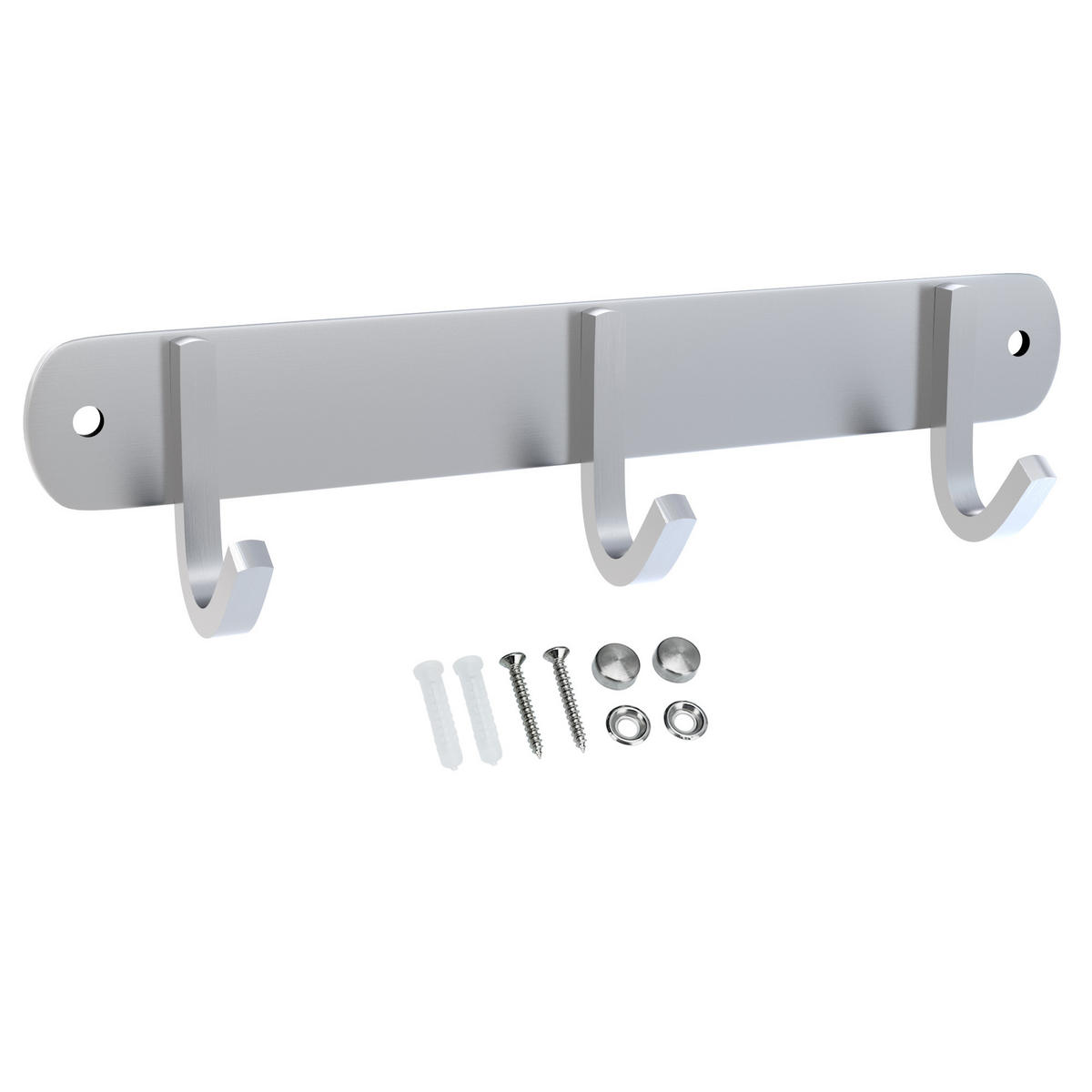 HAKENLEISTE 22/4.7/4.7 cm - Silberfarben, Metall (4.7/4.7/22cm) - Intirilife