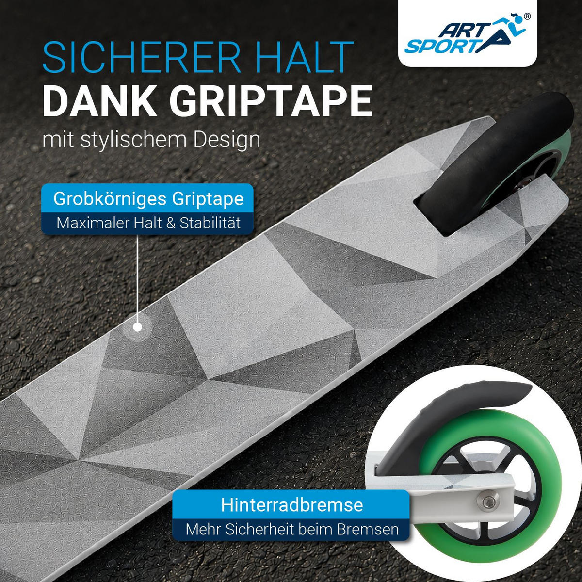 STUNTSCOOTER Futuristic - Weiß, Metall (66/47/84cm) - Artsport