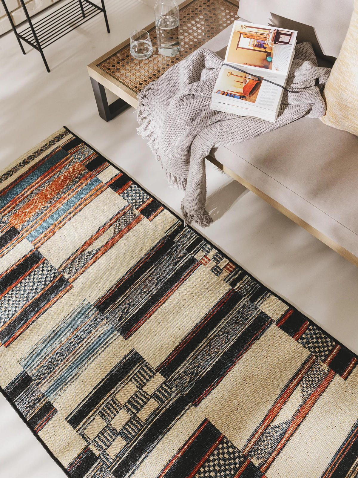 NOTRANJI in zunanji tekač Artis večbarvna 80x250 cm - večbarvno, umetna masa/tekstil (80/250cm) - benuta Nest