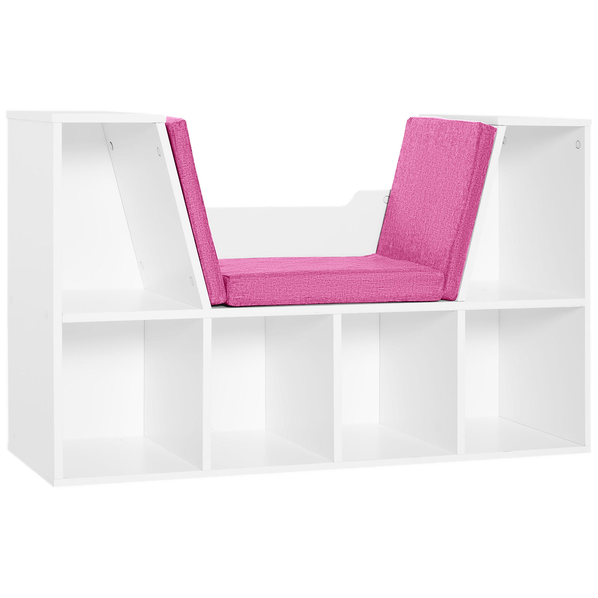 KINDERREGA DE-15470 102/30/61 cm, 6 Fächer Rosa - Pink, Holzwerkstoff (102/61/30cm) - ComfortXL
