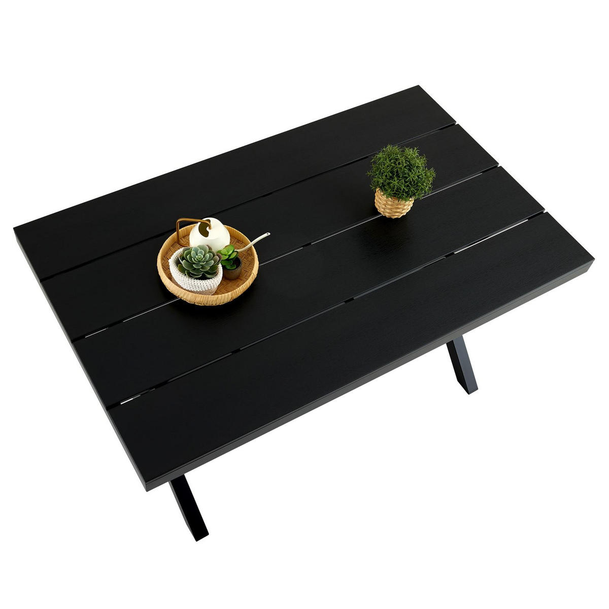 GARTENTISCH WINDY - Schwarz, Metall (90/150/76cm) - IDIMEX