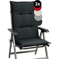 HOCHLEHNERAUFLAGE Base HL 120/50/6cm Graphitgrau 2tlg - Graphitfarben, Textil (50/6/120cm) - Beautissu 