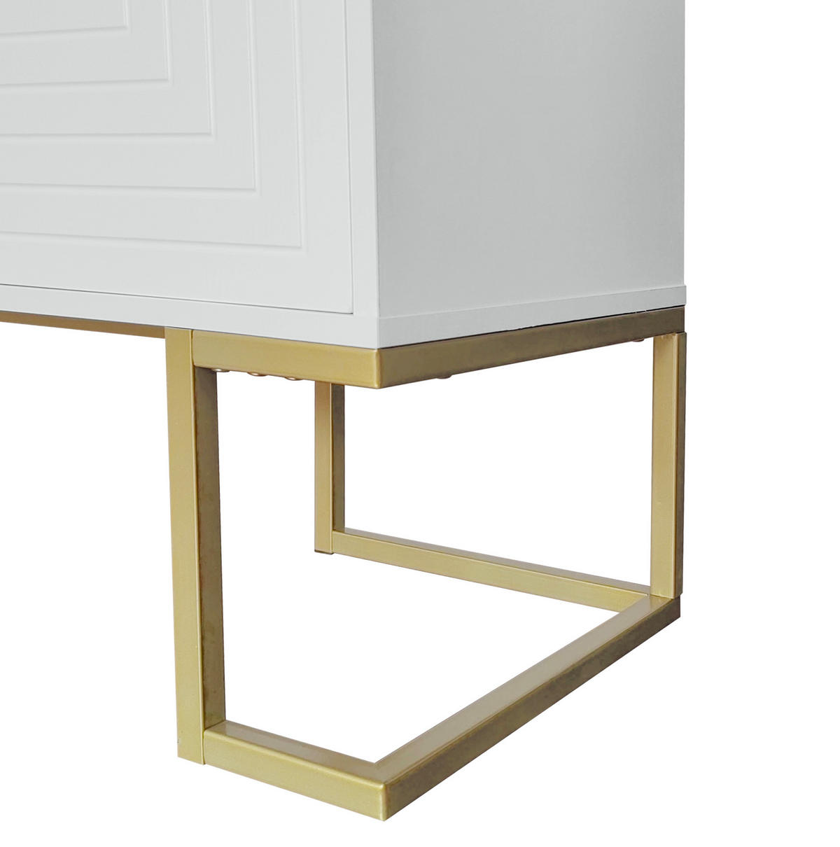 SIDEBOARD weiß aus MDF mit 3 Türen und verstellbaren Regalen - Weiß, Holzwerkstoff (40/80.5/138cm) - OKWISH