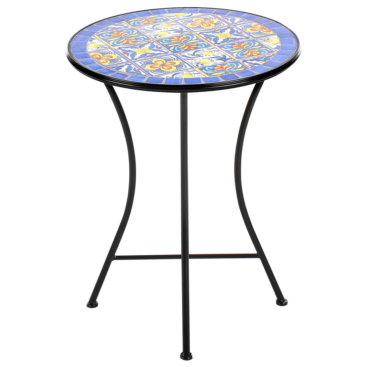 BISTROTISCH 60/60 cm Metall Schwarz Coriano - Schwarz, Metall (60/60/75cm) - Beliani