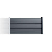 ZAUN-ERWEITERUNGSSET 2 m VANO H. 90 cm, Aluminium, grau - Grau, Metall (200/96cm) - Casanoov