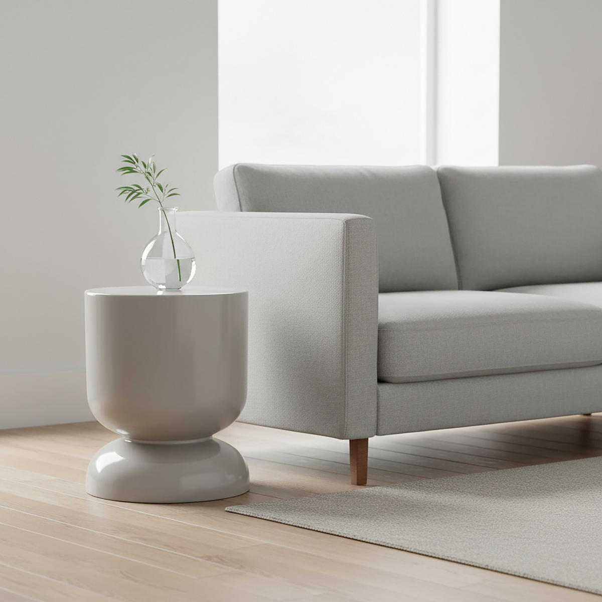 BEISTELLTISCH - Grau, Metall (36/36/46cm) - Relaxdays