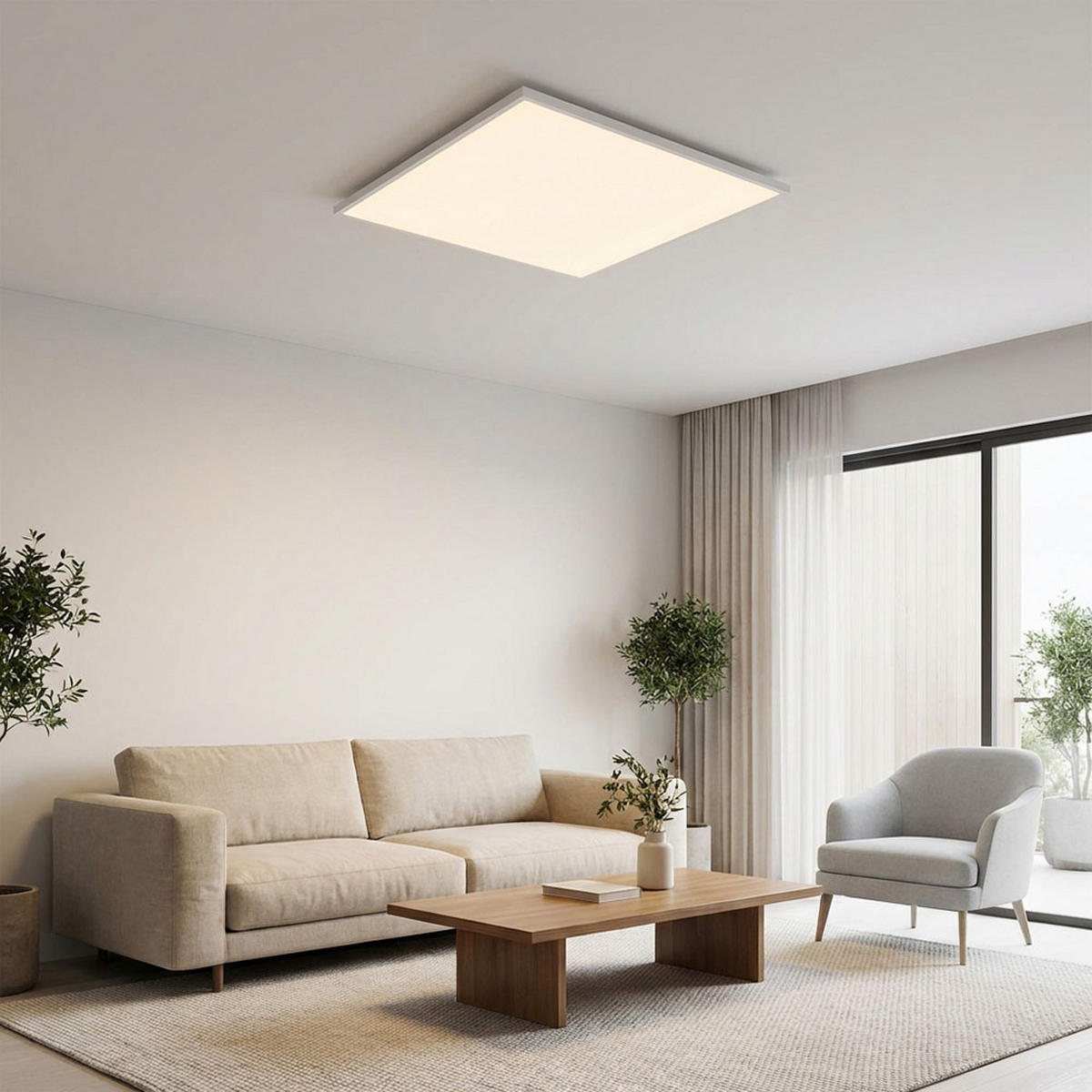 LED DECKENLEUCHTE Turcona Weiß - Weiß, Metall (59.5/59.5/6cm)