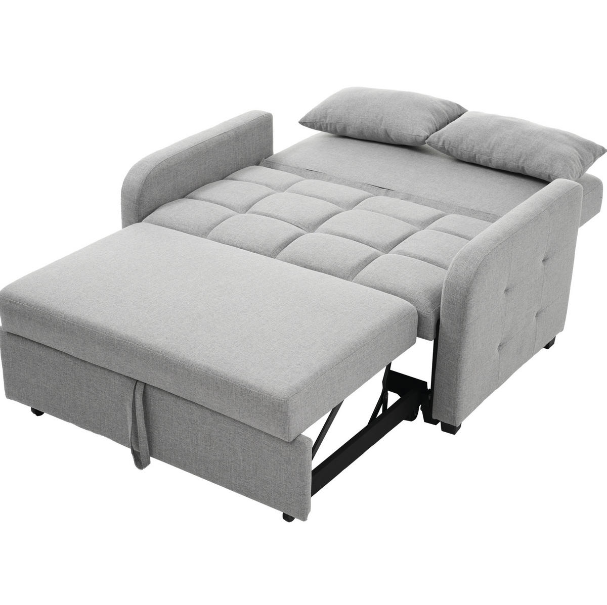 SCHLAFSESSEL 127/75/94 cm mit Liegefläche 110/180 cm – 3-fach verstellbar - Grau, Kunststoff (127/94/75cm) - BEAOK