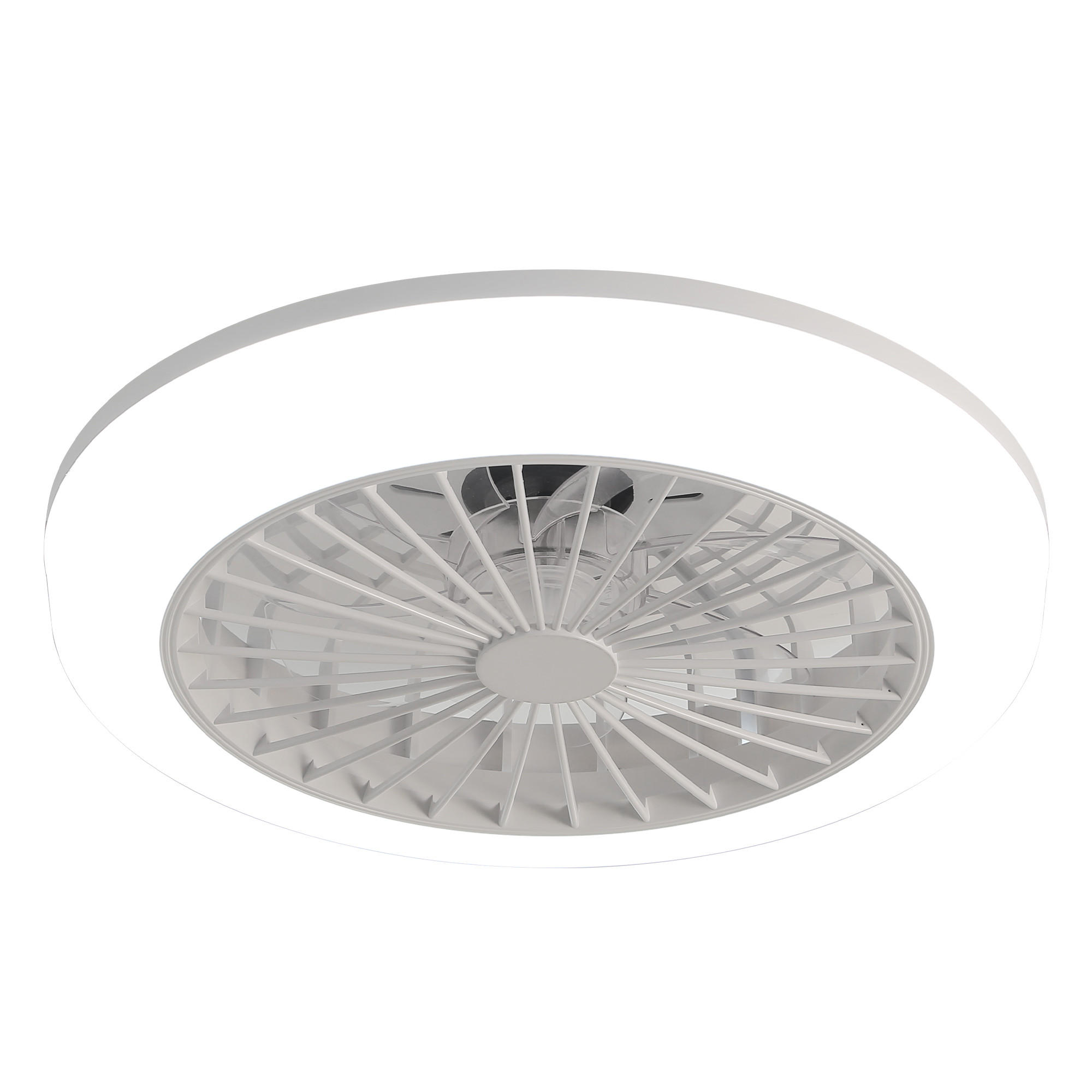 DECKENVENTILATOR DE-16304 18 Zoll flach & blattlos Weiß - Weiß, Kunststoff (45.7/45.7/14.5cm) - ComfortXL
