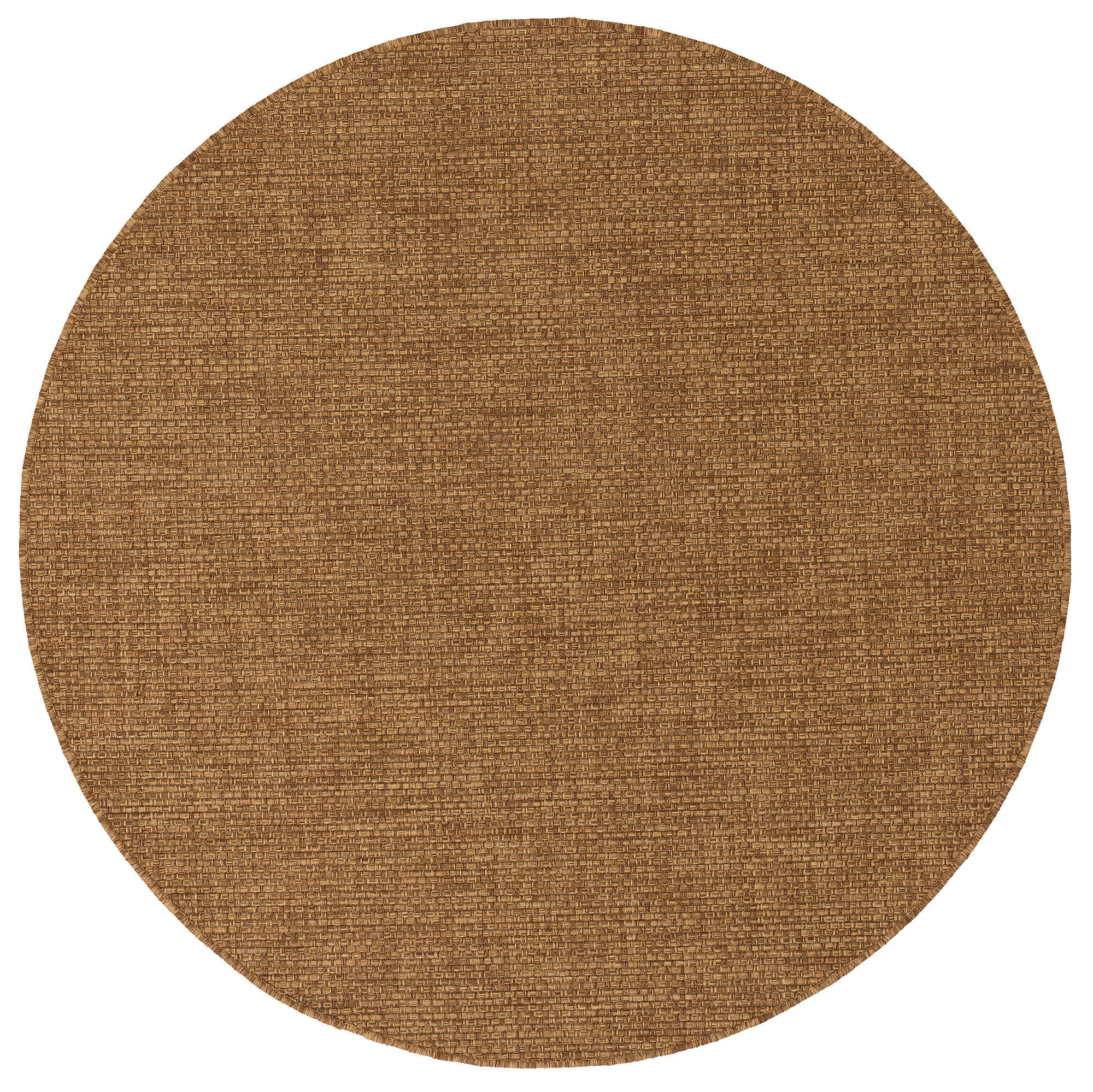 IN- & OUTDOOR FLACHGEWEBE TEPPICH PORTO RUND - Braun, Textil (100/100cm) - Snapstyle