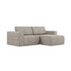 ECKSOFA Rechts Strukturstoff Stoff Beige - Beige/Gelb, Kunststoff/Textil (224/167cm) - Makamii