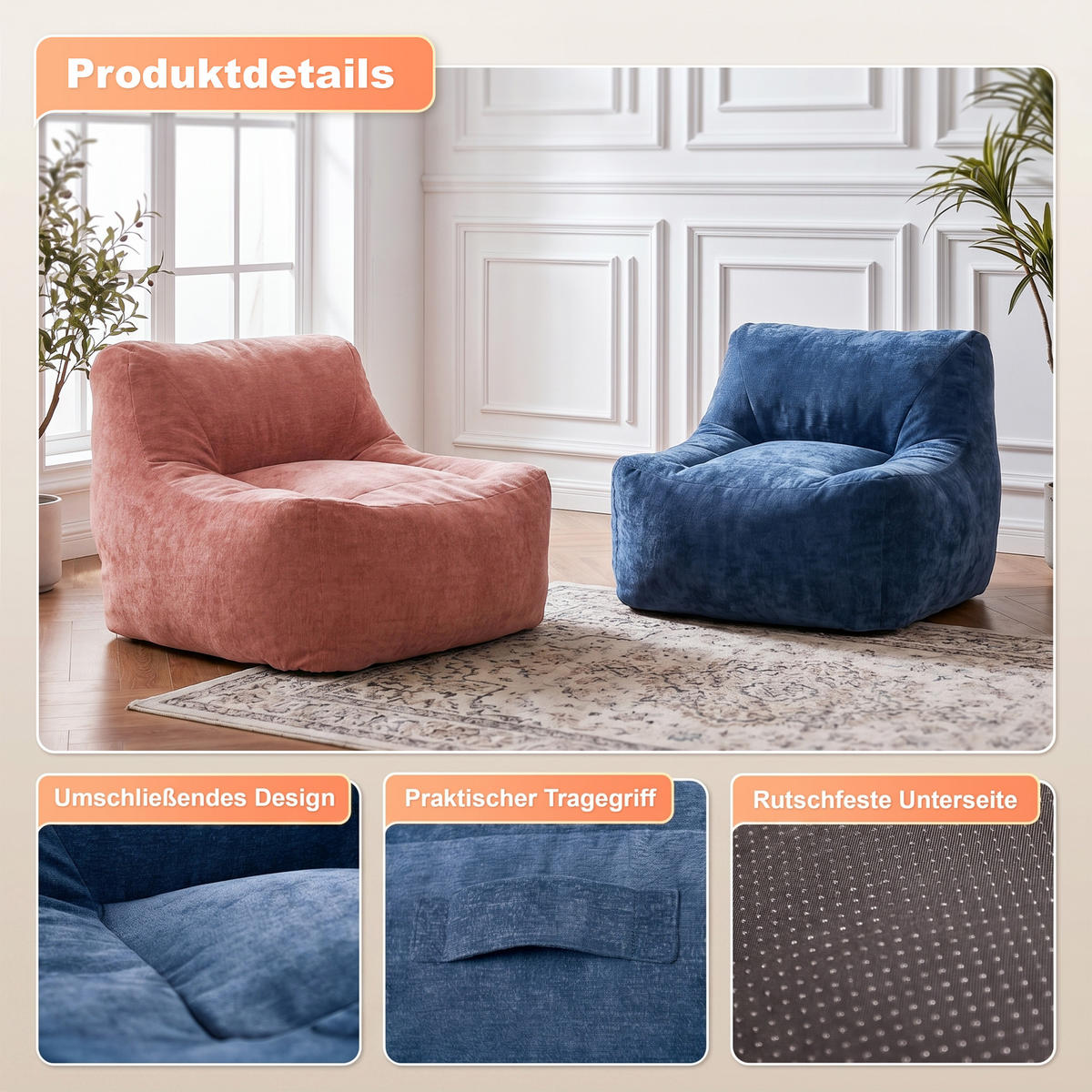 EINZELSOFA 4361 - Blau, Textil (90/38/92cm) - Vercart