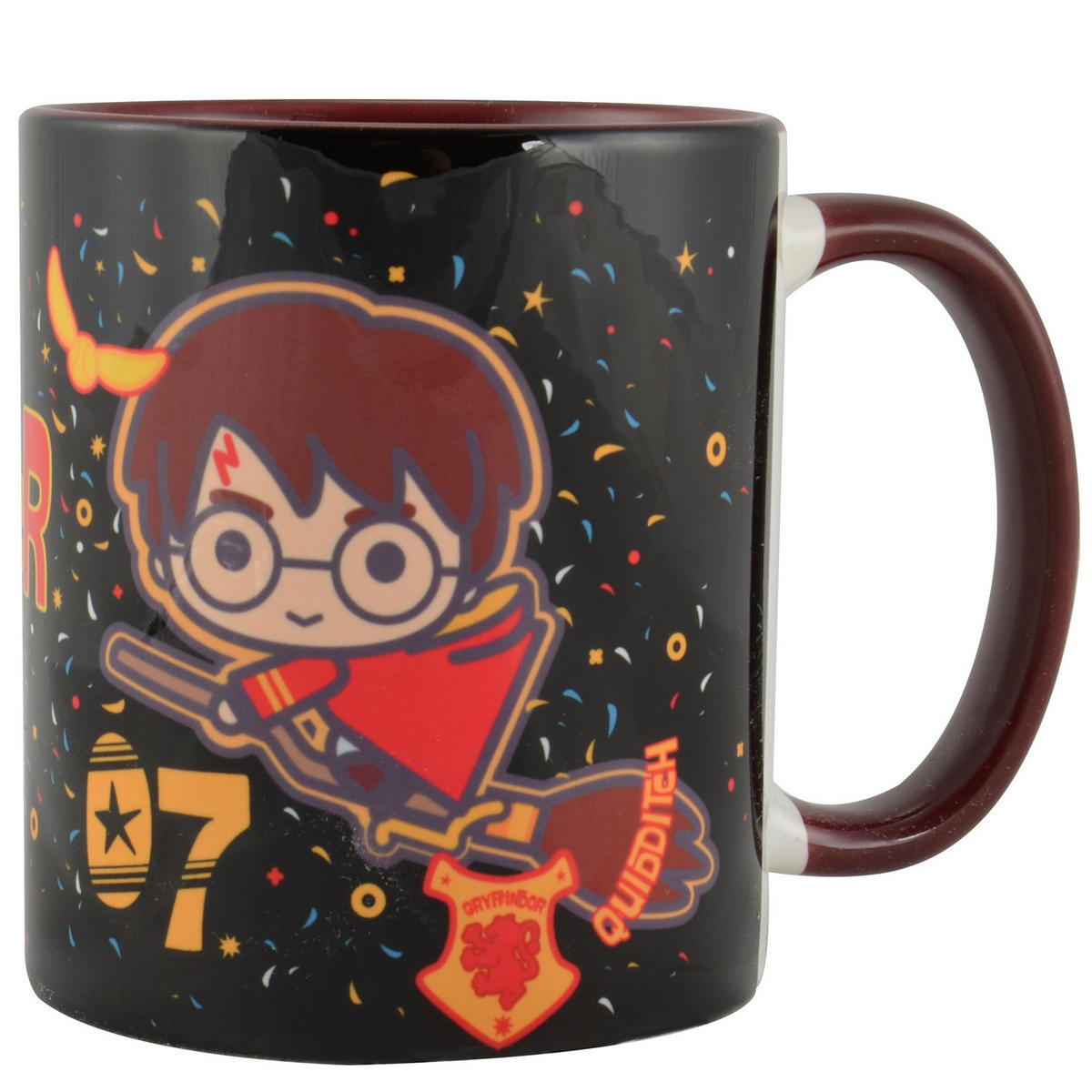 KAFFEEBECHER Harry Potter Quidditch Hogwarts Schwarz 320 ml - Schwarz, Keramik (0.32L) - United Labels