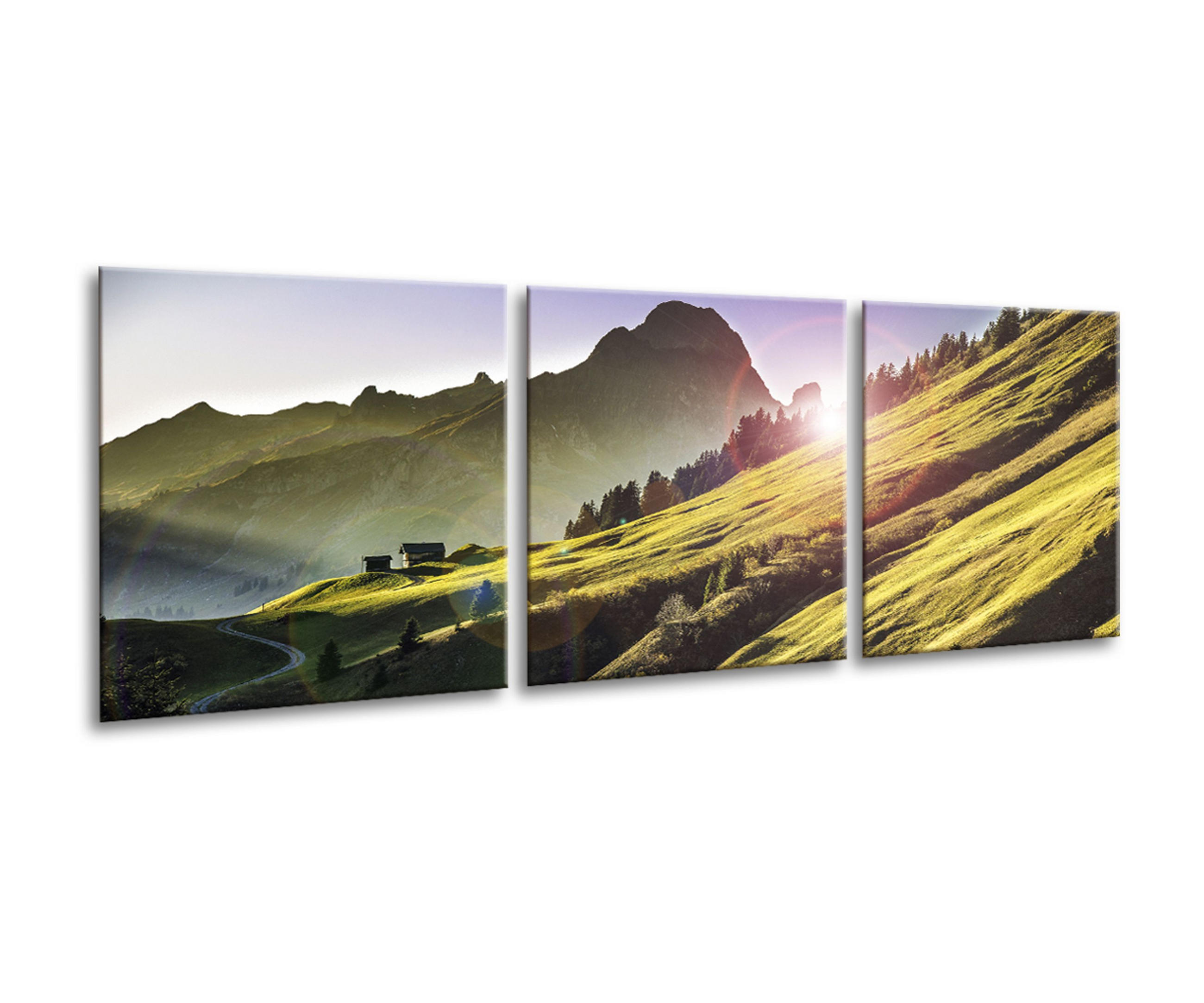 artissimo Bilder-Set Grün 150x50 cm