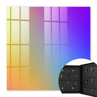 SCHLÜSSELBOX Schwarz 30x30 cm- Türöffnung nach rechts - Farbverlauf - Gelb, Metall (30/30/5cm) - TULUP