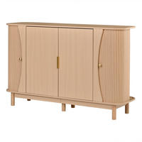 SIDEBOARD mit Schiebetüren und Stauraum aus MDF 140/40/88 cm - Naturfarben, Holzwerkstoff (140/88/40cm) - EVRYAE