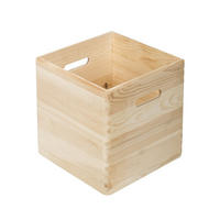 WÜRFEL aus massivem Kiefernholz - L30 x H30 cm - Apfelbaumfarben, Holz (30/30/30cm) - Calicosy