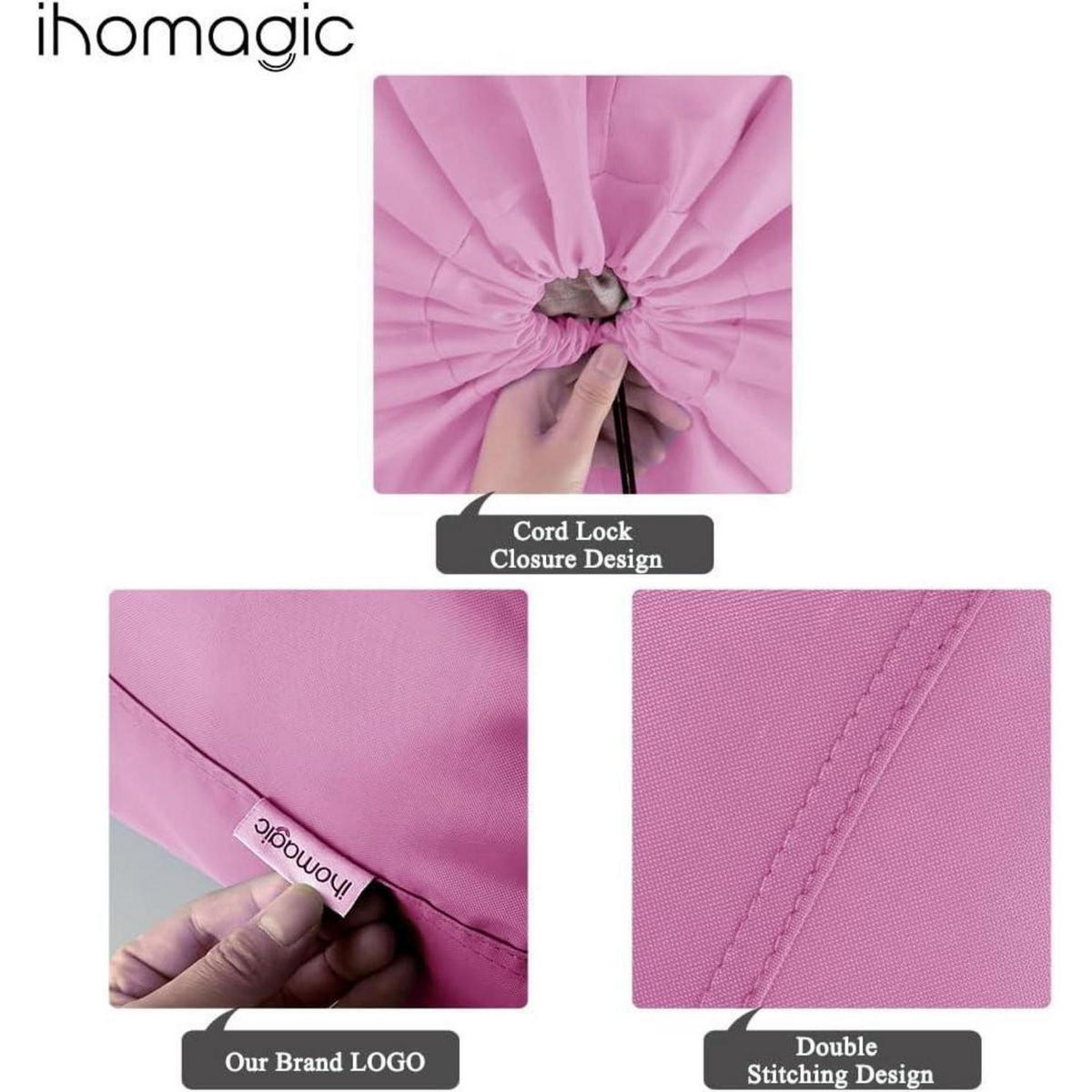 WÄSCHESACK 2-teiliges Set 66 x 96 cm Rosa - Rosa, Kunststoff (61/36.2/91.9cm)