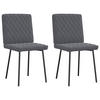 ESSZIMMERSTÜHLE 2 Stk. Dunkelgrau Samt 45*54*83cm - Dunkelgrau, Metall (45/83/54cm) - ZMH