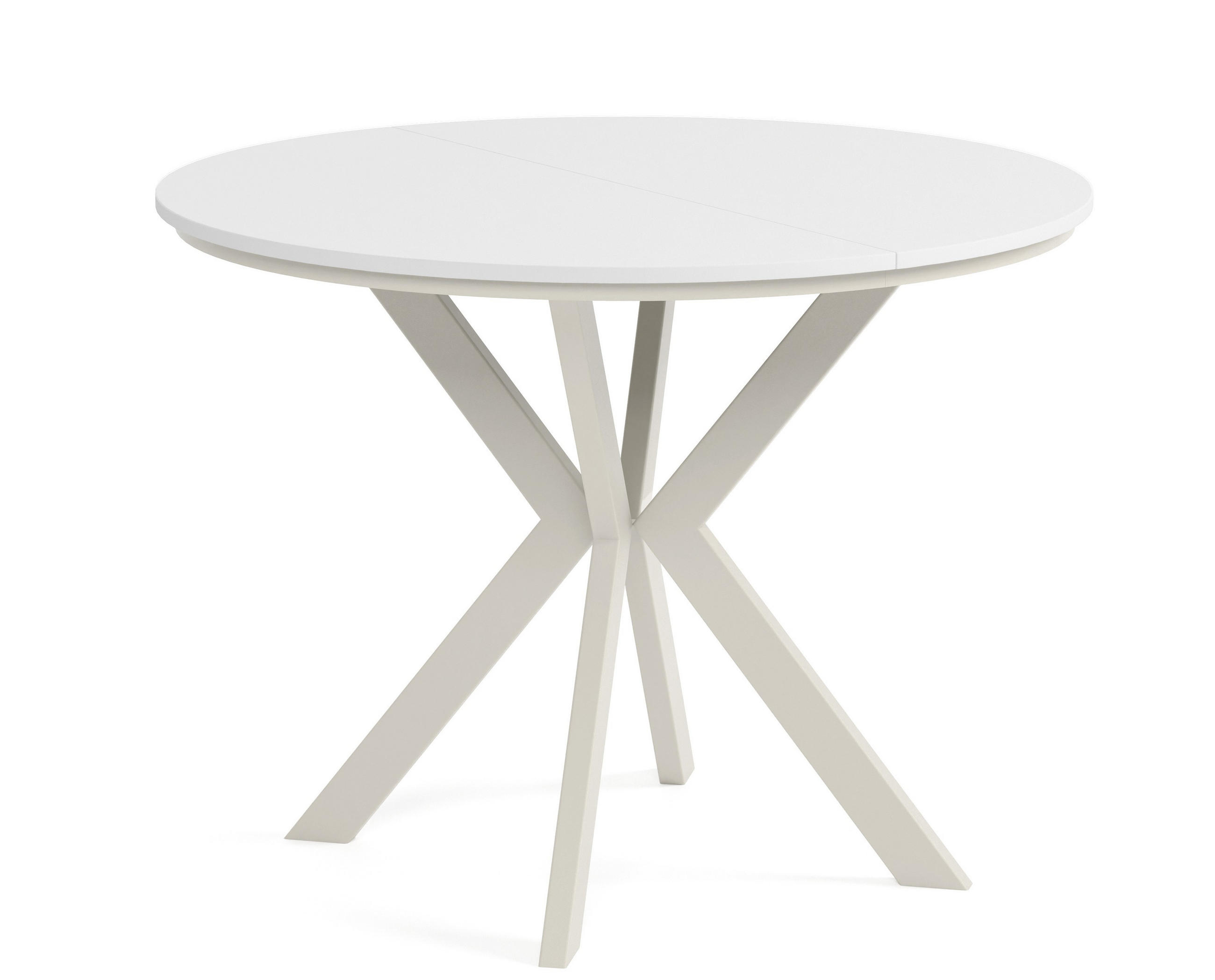 TISCH Kaschmir EWA Ausziehbar - Kaschmir/Weiß, Holzwerkstoff (100/100/76cm) - Sepro Meble