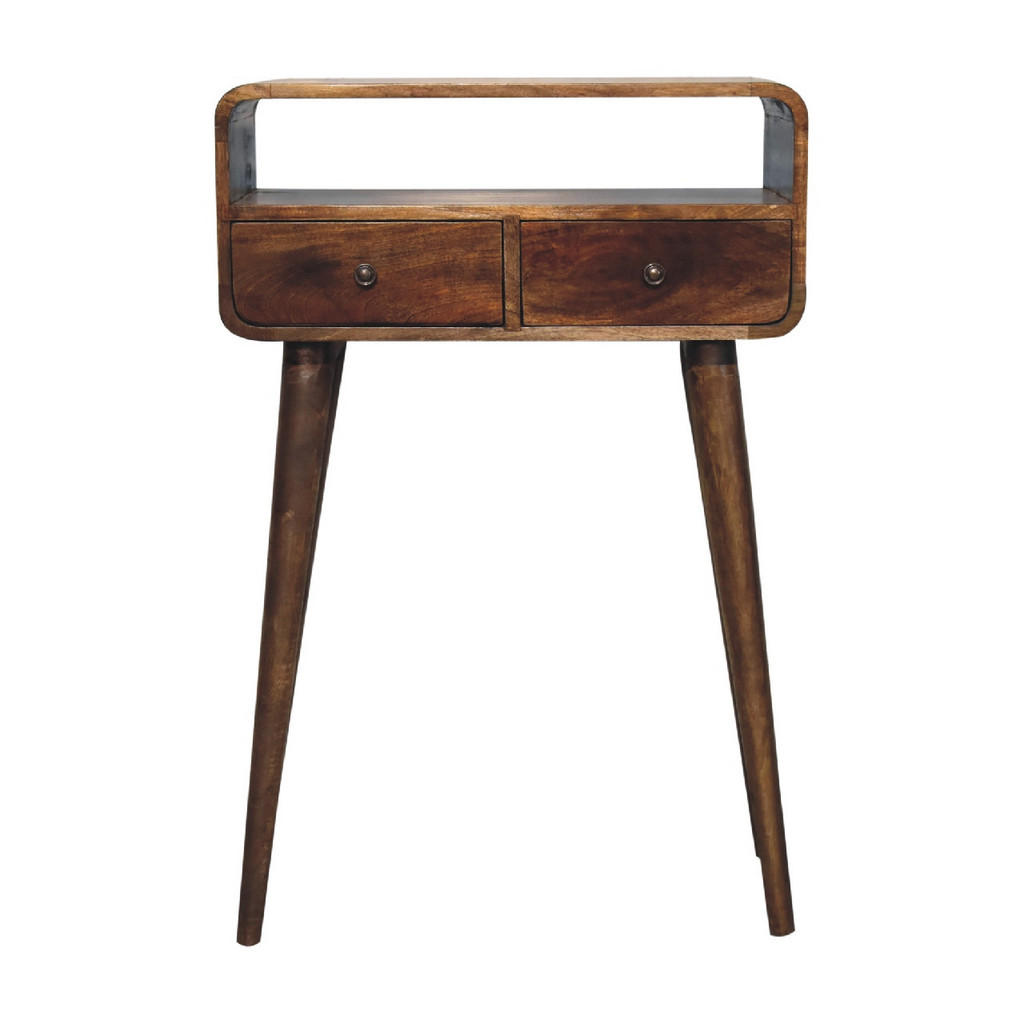 Artisan Furniture PSACÍ STŮL 1 zásuvka, soustružené nohy, hnědá