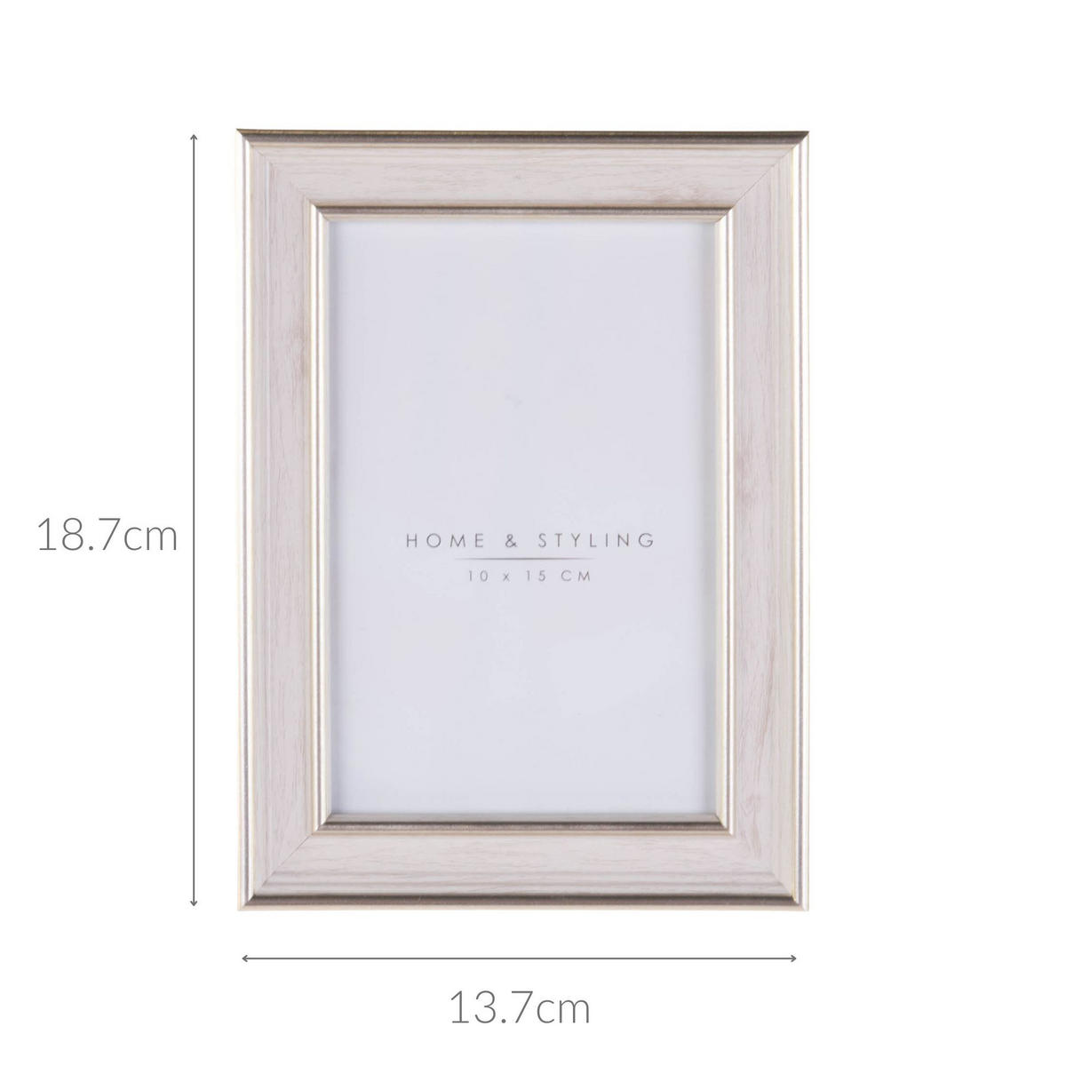 BILDERAHMEN Holzoptik Weiß 23,7/1,3/29 cm - Weiß, Kunststoff (13.7/18.7/1.3cm) - Home Styling Collection