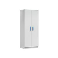 KINDERKLEIDERSCHRANK INGE 06 80/193/50 cm Weiß/Blau - Blau/Weiß, Holzwerkstoff (80/192/50cm) - Deine Möbel 24