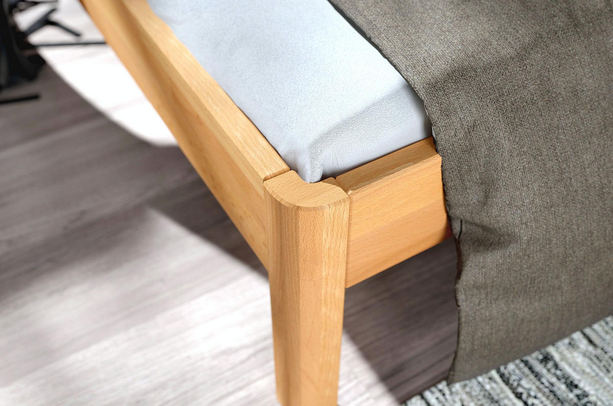 MASSIVHOLZBETT Ammer, in Naturfarben, 140x200 - Buchefarben, Holz/Buchenholz (140/200cm) - Visby