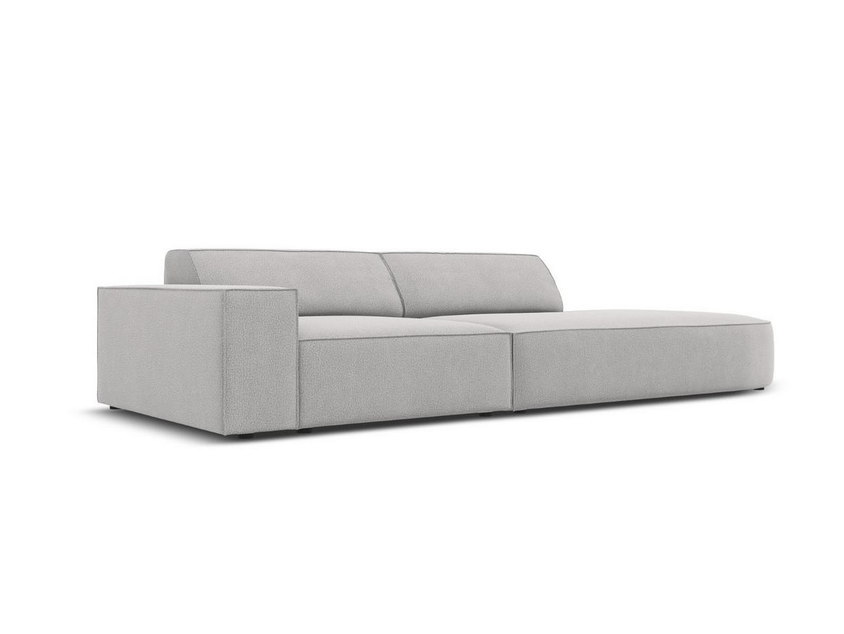 RECHTES-SOFA Jodie aus strukturiertem Stoff hellgrau 3 Sitzplätze - Hellgrau, Textil (102/70/262cm) - Micadoni