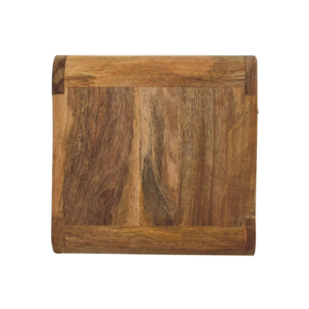 NACHTTISCH und Wandhalterungsfunktion, 1 Schublade, 1 Offenes Fach, Beige - Messingfarben/Braun, Holz/Metall (30/25/25cm) - Artisan Furniture