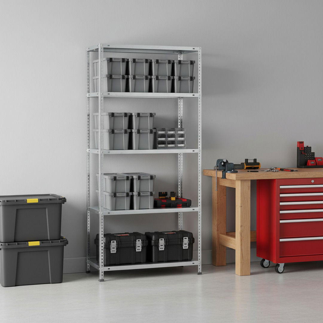 Proregal Schraubregal Grau 90x180x30 cm