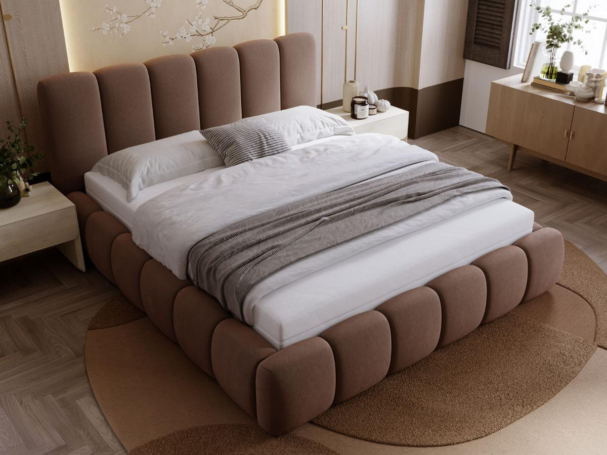 POLSTERBETT Royal 120x200 Braun - Braun, Textil (120/200cm) - Graingold