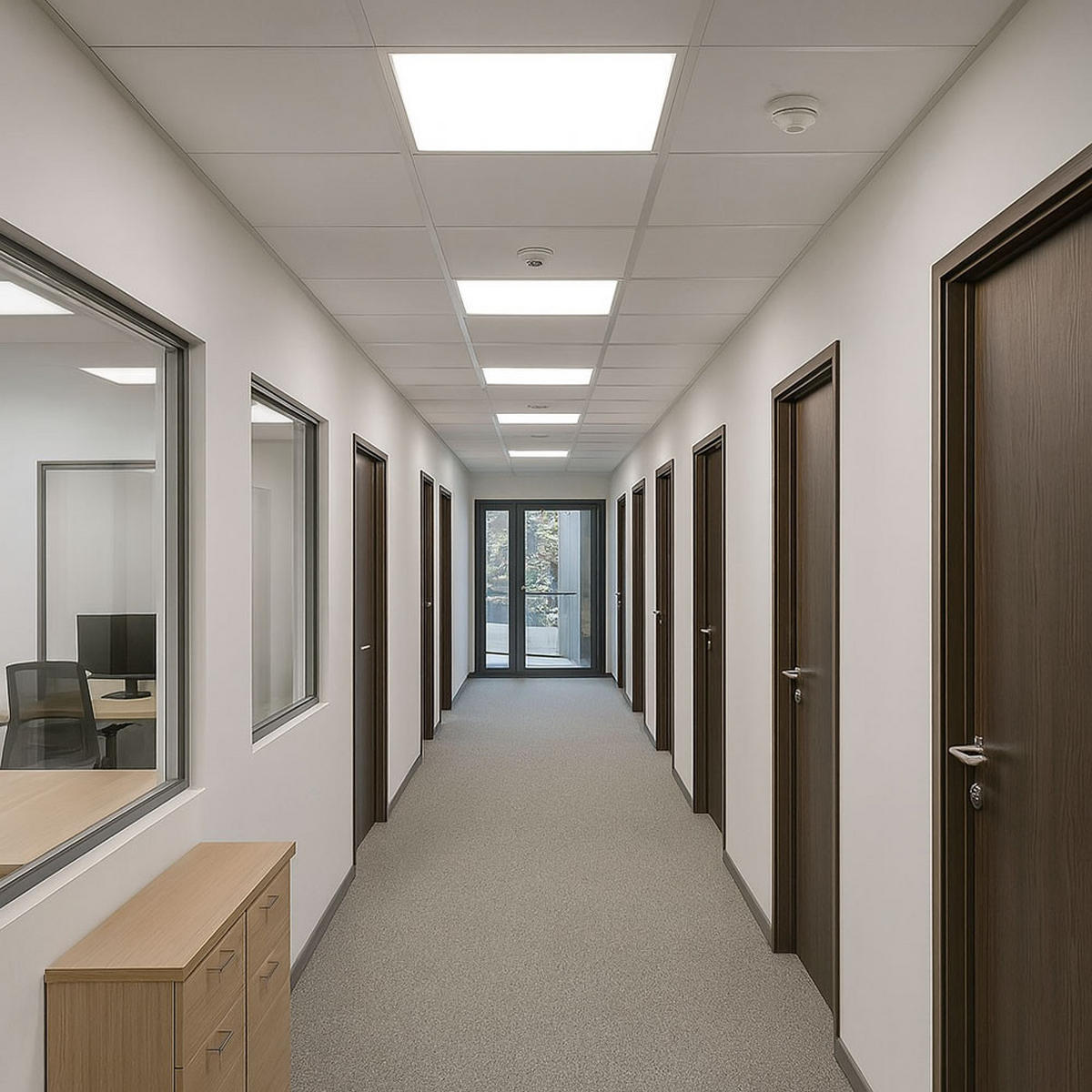 LED DECKENLEUCHTE Kunststoff Weiß - Weiß, Kunststoff (59.5/59.5/3cm)