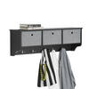 WANDGARDEROBE Schwarz - Schwarz, Holzwerkstoff (100/30/20cm) - SoBuy