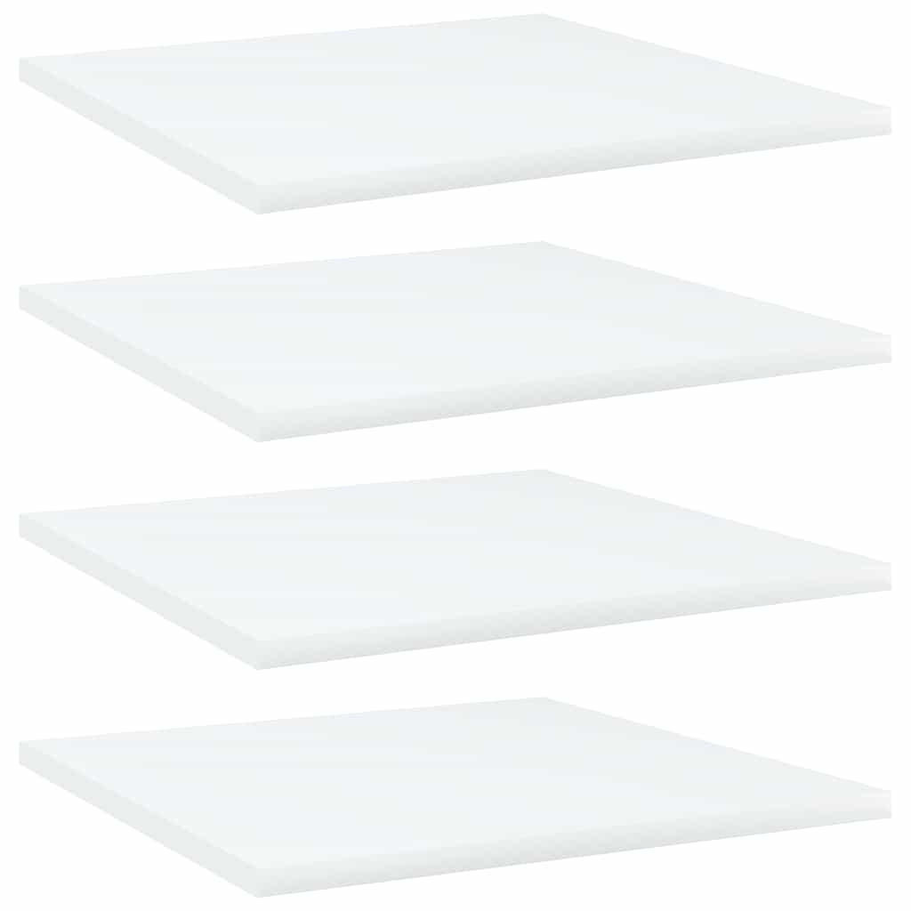 BÜCHERREGAL-BRETTER 4Er Set Weiss 40/40/1,5 Cm Holzwerkstoff - Weiß, Holzwerkstoff (40/1.5/40cm) - vidaXL